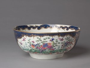 Tazón de Ponche, Fábrica de Porcelana de Worcester, c.1770 de British School