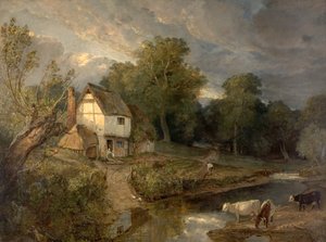 Ringland Hills, Costessy, Norwich (óleo sobre lienzo) de British School