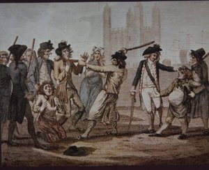 La banda de prensa de la Royal Navy, que hace que se reclute a los marineros de British School