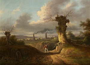 The Old Glass Works, Nailsea, c.1810 (óleo sobre lienzo) de British School
