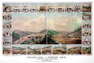 Bares de Scott y Bar francés, en el río Scott, condado de Siskiyou, California, 1856
