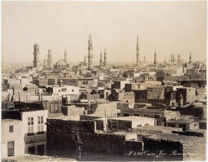 Vista de los techos de El Cairo - fotografía de los Hermanos Zangali, finales del siglo XIX