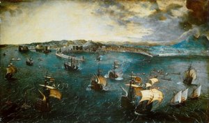 Vista de la bahía de Nápoles, ca 1550-1565