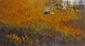 Paisaje de Verano con un Pájaro en Vuelo de Bruno Andreas Liljefors