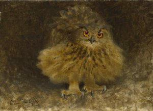 Un búho real, 1905 de Bruno Andreas Liljefors