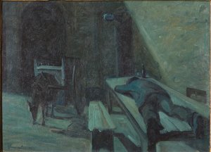 El Borracho (óleo sobre madera contrachapada)