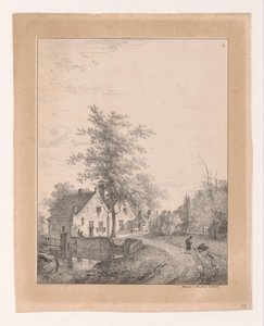 Camino rural con casas Paisajes (título de la serie) de Bruno van Straaten (I)
