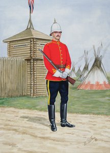 Agente de la Policía Montada del Noroeste en 1880