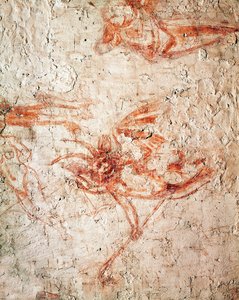Sinopia mostrando un diablo, Triunfo de la Muerte, fresco ... (fresco) de Buonamico Buffalmacco