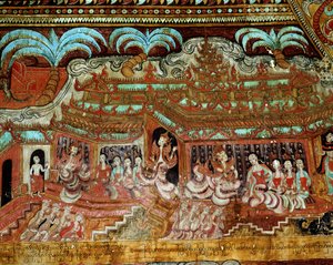 Una escena de la corte de Burmese School
