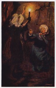Ilustración para El claustro y la chimenea de Charles Reade de Byam (after) Shaw