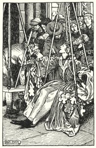 Ilustración para El claustro y la chimenea de Charles Reade de Byam (after) Shaw