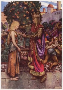 "El rey la llamó de nuevo, y a ella le dio su cadena" de Byam (after) Shaw