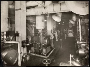 Una sala de calderas en el Hotel McAlpin, 1913 de Byron Company