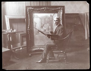 H.B. Snell en su estudio, Nueva York, 1907 de Byron Company