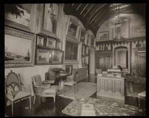 La galería de arte de la finca de Helen Gould (antigua residencia de Jay Gould) en Tarrytown, Nueva York, 1893-94 de Byron Company