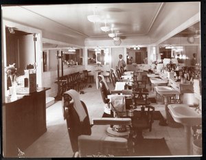 La barbería en el Hotel Ritz-Carlton de Filadelfia, 1913