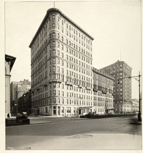 Vista del Hotel Embassy en Broadway y la calle 70, Nueva York, 1921