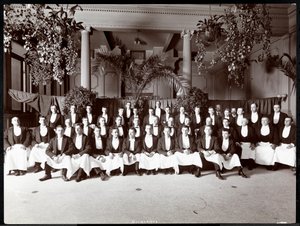 Camareros en el Hotel Delmonico, 1902