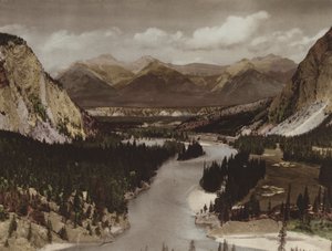 Bow Valley, Banff (foto en color) de Byron Hill Harmon