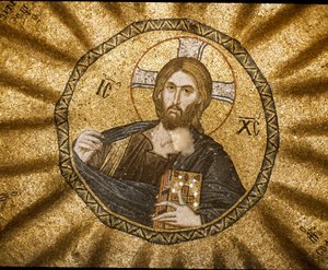 Cristo pantocrátor (o Cristo en gloria) (Mosaico) de Byzantine
