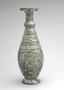 Jarra (Ewer) con escenas de caza, mariscos y vino, finales del siglo III de Byzantine