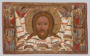 Icono de Mandylion, 1500-50 de Byzantine