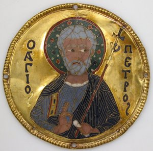 Medallón con San Pedro de un marco de icono, c.1100 de Byzantine