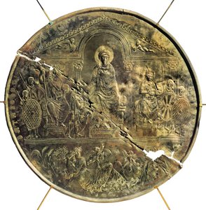 Misorio (gran plato de plata) de Teodosio I (346-395), siglo IV d.C.