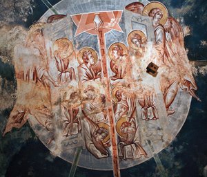 Los Ángeles - Pintura de Damiane (siglo XIV activo) - Siglo XIV - Fresco - Monasterio de San Jorge, Ubisi (Georgie) ©FineArtImages/Leemage de Byzantine