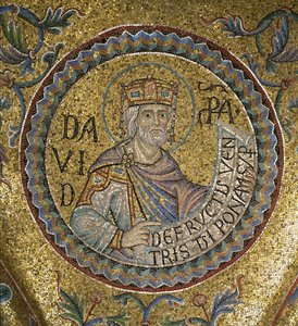 Rey David (detalle) de los mosaicos interiores en la Basílica de San Marcos, siglo XIII de Byzantine Byzantine