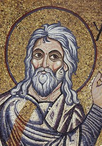 El Profeta Isaías (detalle) de los mosaicos interiores en la Basílica de San Marcos, siglo XII de Byzantine Byzantine