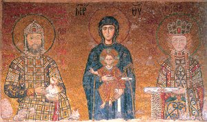 La Virgen con el Niño entre el emperador Juan II Comneno y su esposa, Irene de Byzantine Master.