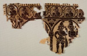 Ornamento de cuello de una túnica, 400s de Byzantine Period Egyptian