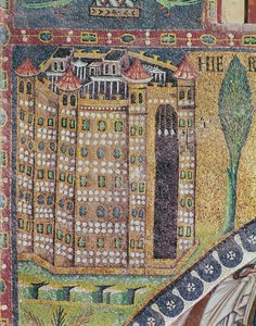 Detalle de Jerusalén (mosaico)
