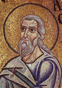 El profeta Habacuc (Habaquq, Habakuk, Habakkuk, Abakuk, Havakuk) (siglo VII a. C.). Obra de un maestro bizantino, mosaico, detalle de la decoración de la Basílica de San Marcos en Venecia (Italia)