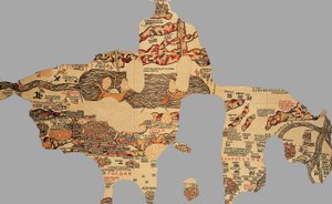 Mapa, Madaba, Jordania de Byzantine School