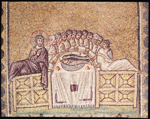 La última cena de Byzantine School