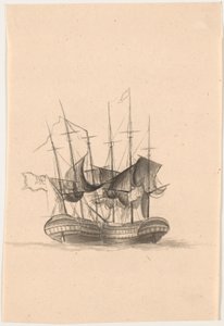 Dos barcos de guerra ingleses de C.A. Lorentzen