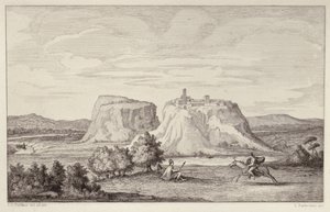 Vista Imaginaria de la Roma Antigua, grabado por B.Barloccini, 1849 de C.C Perkins