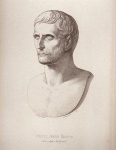 Retrato de Lucius Junius Brutus, grabado por B.Barloccini, 1849
