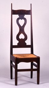 Silla diseñada por C.F.A. Voysey en 1898, probablemente hecha por C.H.B. Quennell
