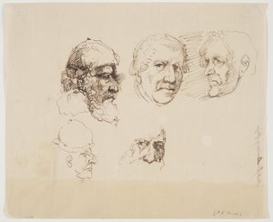Cinco cabezas de hombre de C.F. von Rumohr