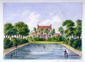 Gente pescando en Peerless Pool, City Road, Finsbury, Londres, c. 1800 de CH Matthews