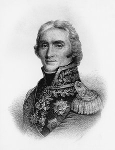 Retrato de André Masséna (1758-1817), duque de Rivoli, príncipe de Essling y Mariscal del Imperio Francés, grabado de J.B. and Brown J. Rowbotham
