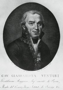 Retrato de Giovanni Battista Venturi (1746-1822), físico, diplomático e historiador de la ciencia italiano y descubridor del efecto Venturi, grabado