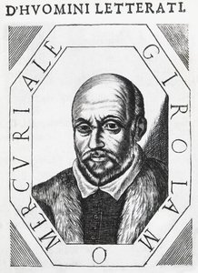 Retrato de Girolamo Mercuriale (1530-1606), médico y filósofo italiano, dibujo a tinta de J.B. and Brown J. Rowbotham