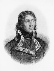 Retrato de Louis-Charles-Antoine Desaix de Veygoux (1768-1800), héroe militar francés que lideró fuerzas en las campañas alemanas, egipcias e italianas de las Guerras Revolucionarias Francesas, grabado de J.B. and Brown J. Rowbotham