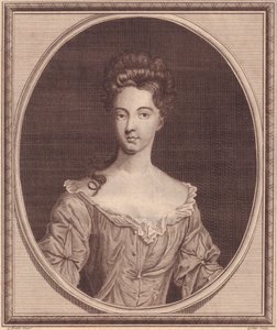 Retrato de Margaret Cecil, Condesa de Ranelagh (1672 o 1673-1728), grabado en cobre por John Goldar (1729-1795) de una pintura de G Kneller de J.B. and Brown J. Rowbotham