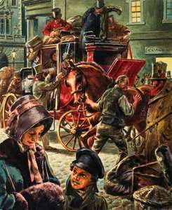 Un coche correo tirado por caballos de C.L. Doughty